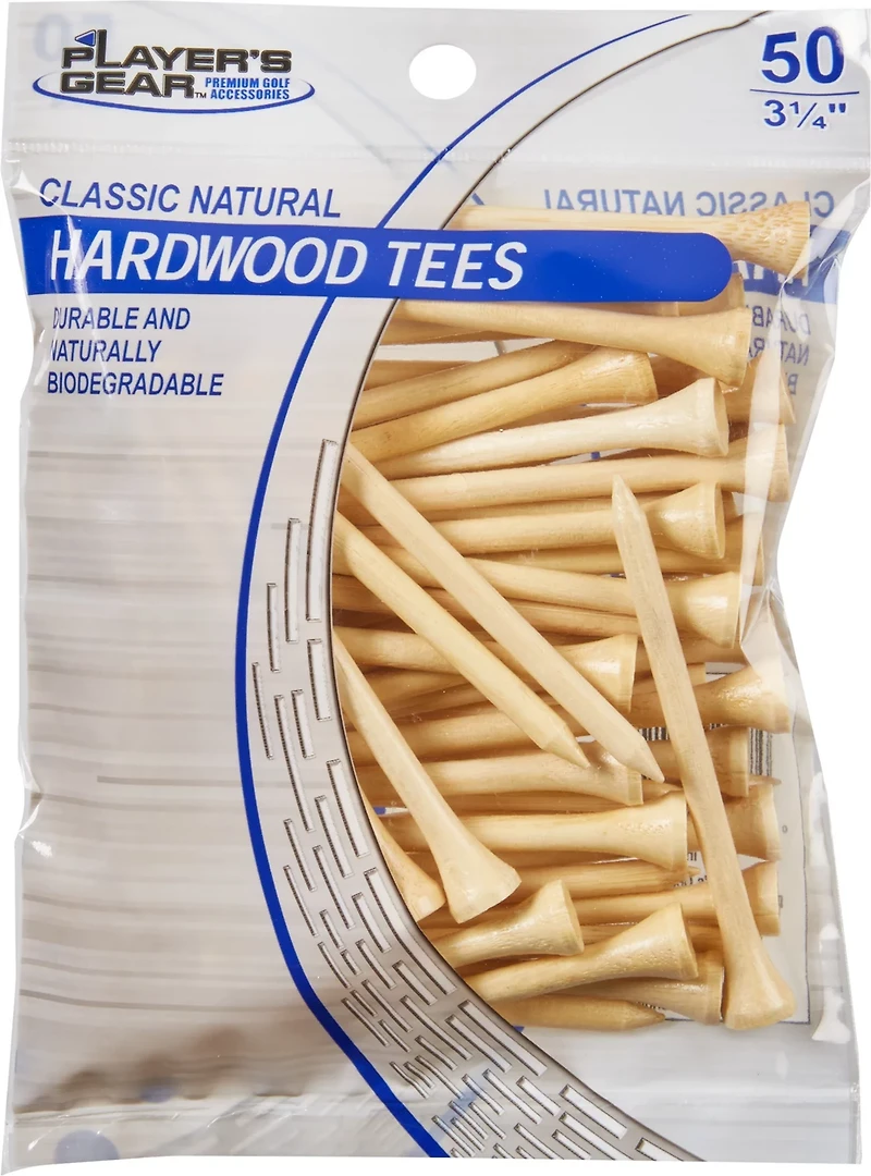 Players Gear 3-1/4 in Natural Hardwood Golf Tees 50-Pack