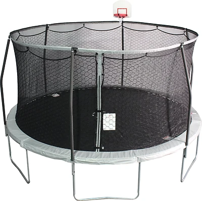 JumpZone 14 ft Round Trampoline with DunkZone Basketball Hoop