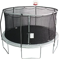 JumpZone 14 ft Round Trampoline with DunkZone Basketball Hoop