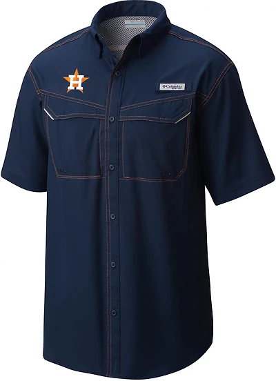 Columbia Sportswear Men's Houston Astros PFG Low Drag Button Down Shirt