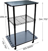 Rush Creek 24 in 12-Rod Fishing Tackle Cart