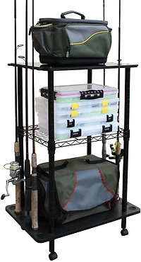 Rush Creek 24 in 12-Rod Fishing Tackle Cart