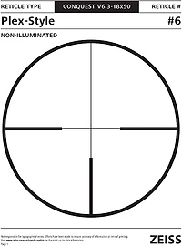 Zeiss Conquest V6 3 - 18 x 50 Riflescope