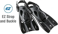 ReefTourer Adults' Single-Window Mask, Snorkel and Fin Traveling Set