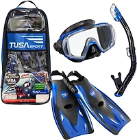 TUSA Adults' Visio Tri-Ex Snorkel Travel Set