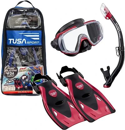 TUSA Adults' Visio Tri-Ex Snorkel Travel Set