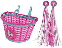 Raskullz Girls' Hearty Gem Bicycle Basket and Streamers