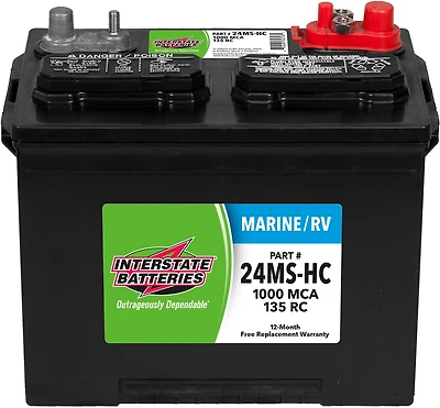 Interstate Batteries 1,000 Marine Cranking Amp Starting Battery