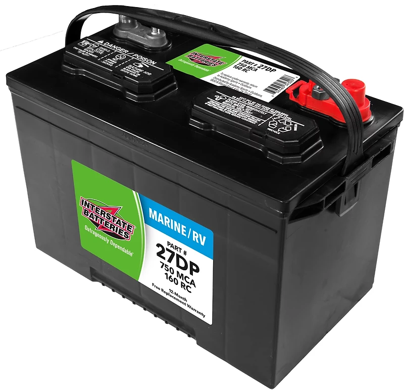 Interstate Batteries 750 Marine Cranking Amp Cranking Amp Dual Purpose Battery
