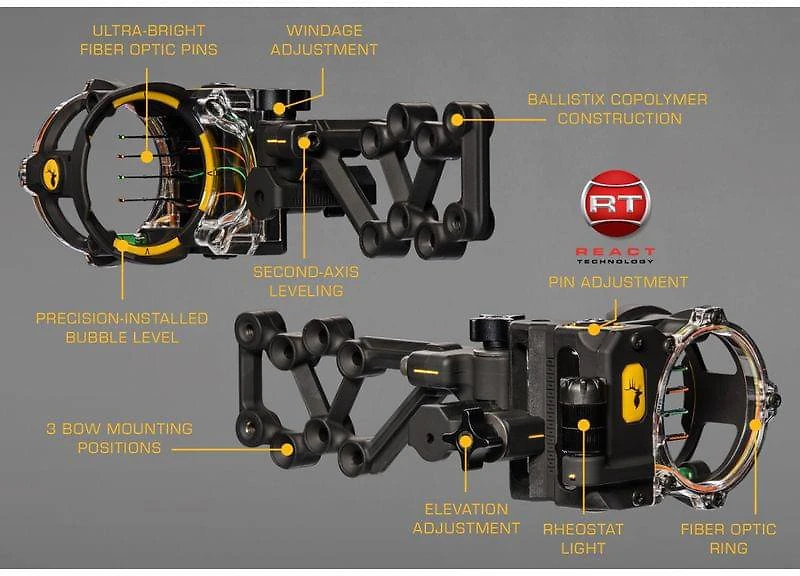 Trophy Ridge React H4 0.019 4-Pin Bow Sight