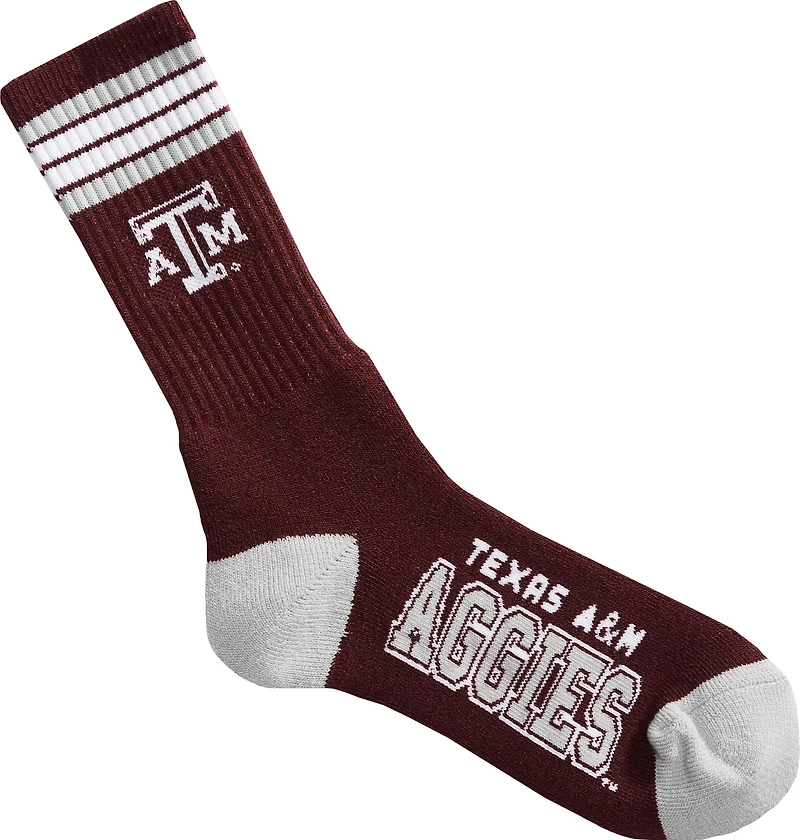 For Bare Feet Adults' Texas A&M University 4-Stripe Deuce Socks