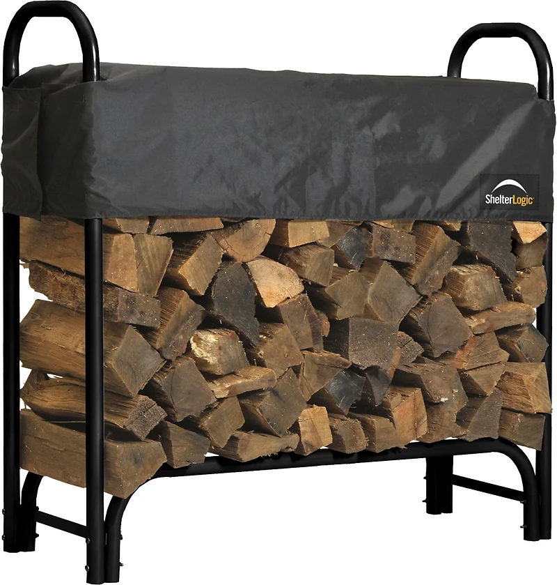 ShelterLogic 4 ft Heavy Duty Firewood Rack with Cover