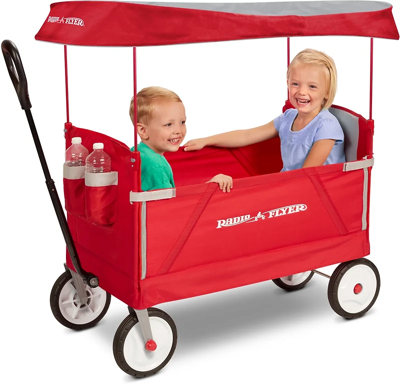 Radio Flyer Kids' 3-in-1 EZ Fold Wagon with Canopy
