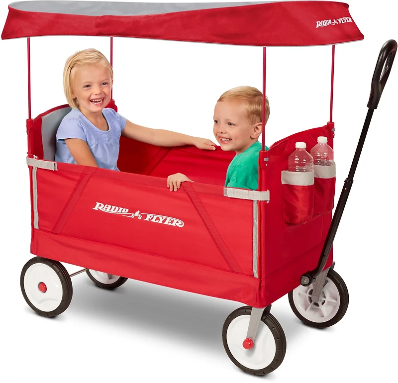 Radio Flyer Kids' 3-in-1 EZ Fold Wagon with Canopy