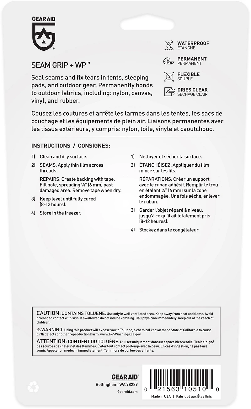 Gear Aid Seam Grip Waterproof Sealant and Adhesive