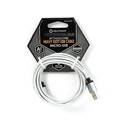 PUGS Celltronix Titanium Micro 6 ft Braided Cable