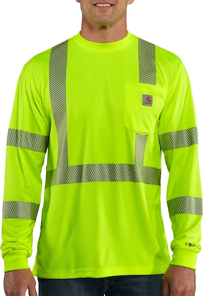 Carhartt Men's Force High-Visibility Long-Sleeve Class 3 T-shirt