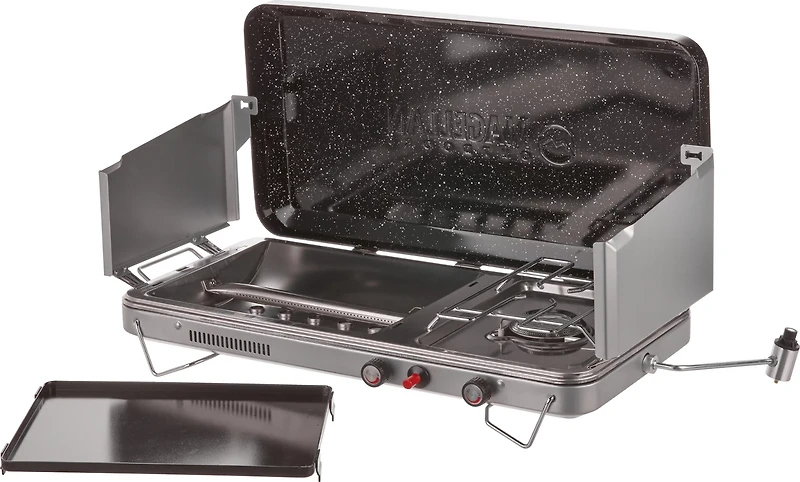 Magellan Outdoors Two Burner Stove with Griddle