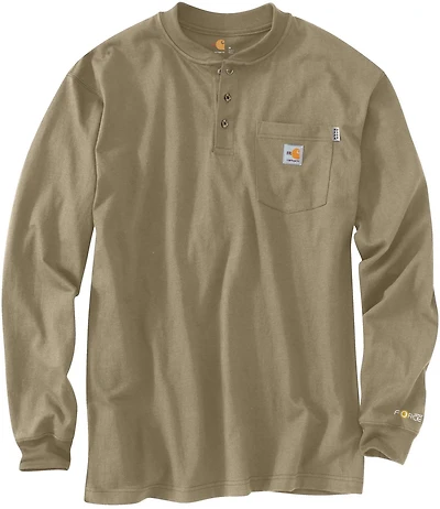 Carhartt Men's Flame-Resistant Force Cotton Long Sleeve Henley