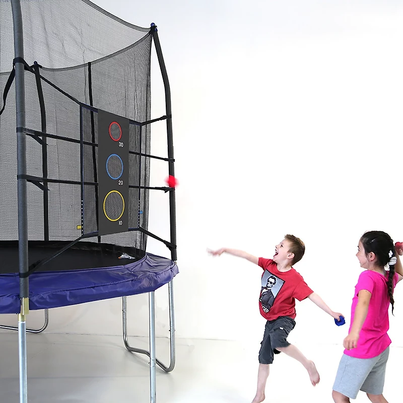 Skywalker Trampolines 16 ft Oval Sports Arena Trampoline with Enclosure and Games