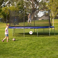 Skywalker Trampolines 16 ft Oval Sports Arena Trampoline with Enclosure and Games
