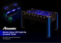 Atomic Azure LED Light Up Foosball Table