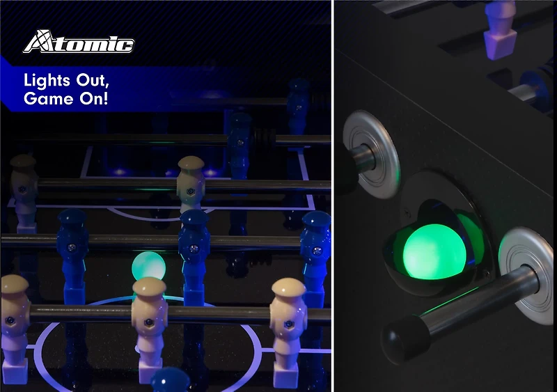 Atomic Azure LED Light Up Foosball Table