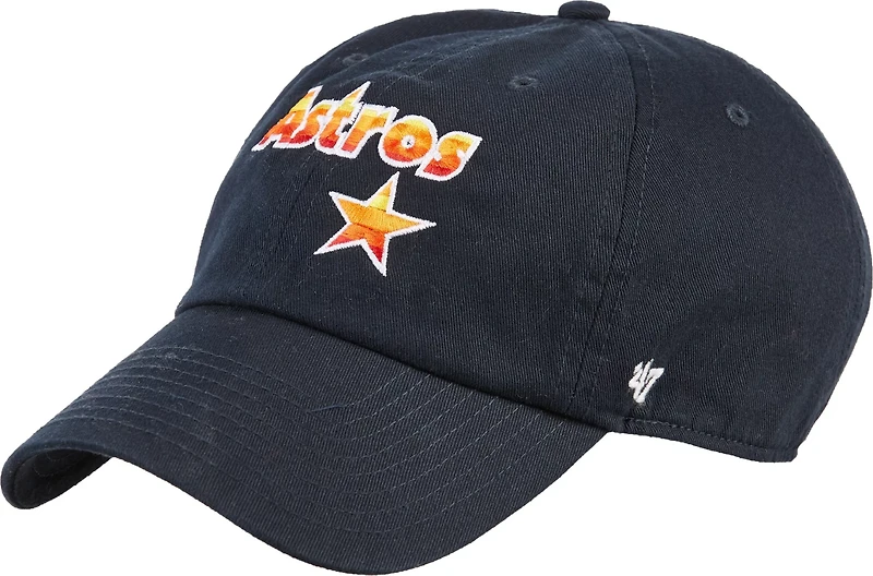 '47 Houston Astros Rainbow Star Script Clean Up Ball Cap