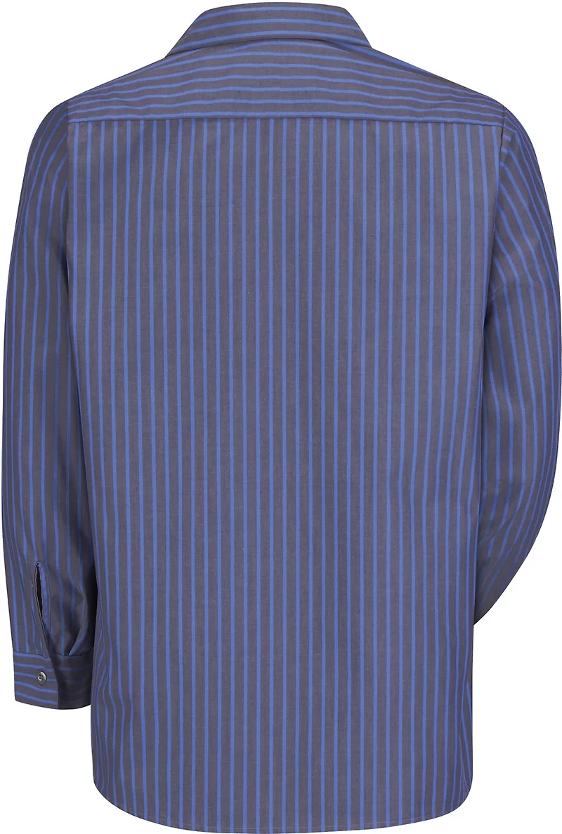 Red Kap Men's Long Sleeve Industrial Stripe Work Shirt