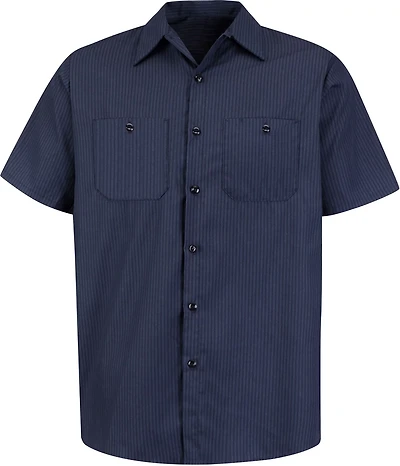 Red Kap Men's Durastripe Short Sleeve Work Shirt