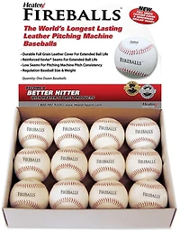 Heater Sports Fireballs Leather Pitching Machine Baseballs 12-Pack