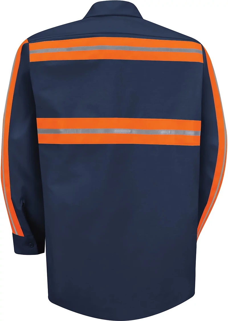 Red Kap Men's Long Sleeve Enhanced Visibility Shirt