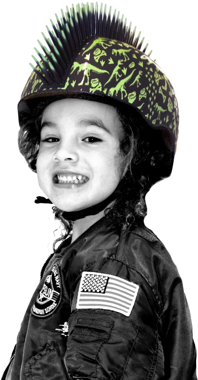 Raskullz T-Rex Bonez Mohawk Toddler Bike Helmet