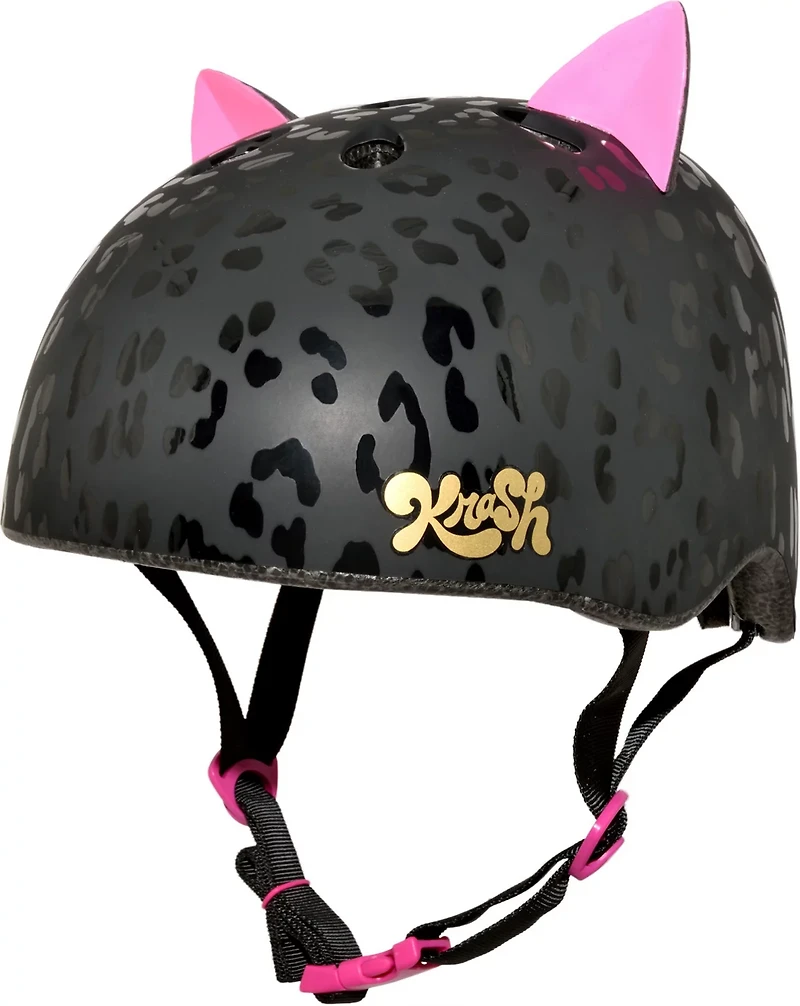 Krash Youth Leopard Kitty Bicycle Helmet