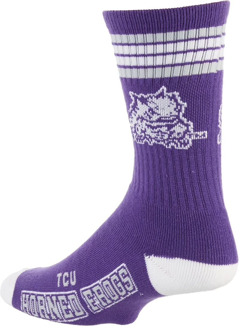 For Bare Feet Texas Christian University 4-Stripe Deuce Socks