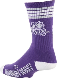 For Bare Feet Texas Christian University 4-Stripe Deuce Socks