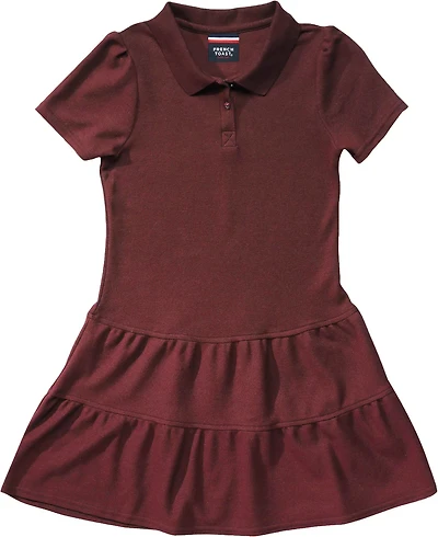 French Toast Girls' Ruffled Pique Polo Dress