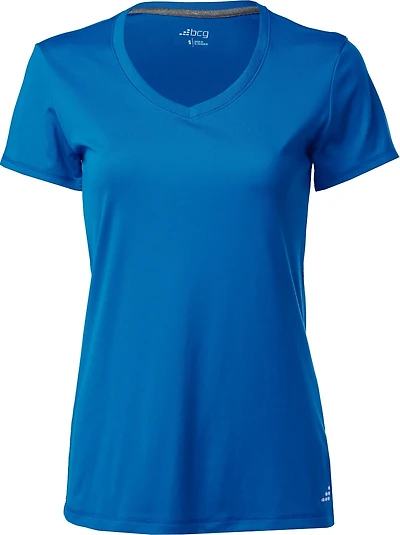 BCG Women's Tech Training V-neck Solid Short Sleeve T-shirt