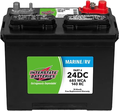 Interstate Batteries Deep Cycle 24DC 685 Marine Cranking Amp Battery