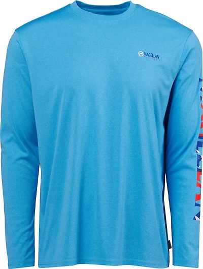 Magellan Outdoors Men's Casting Crew Print Long Sleeve Fishing Shirt