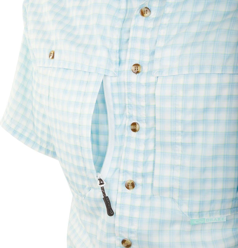 Drake Waterfowl Men's FeatherLite Plaid Wingshooter's Short Sleeve Shirt