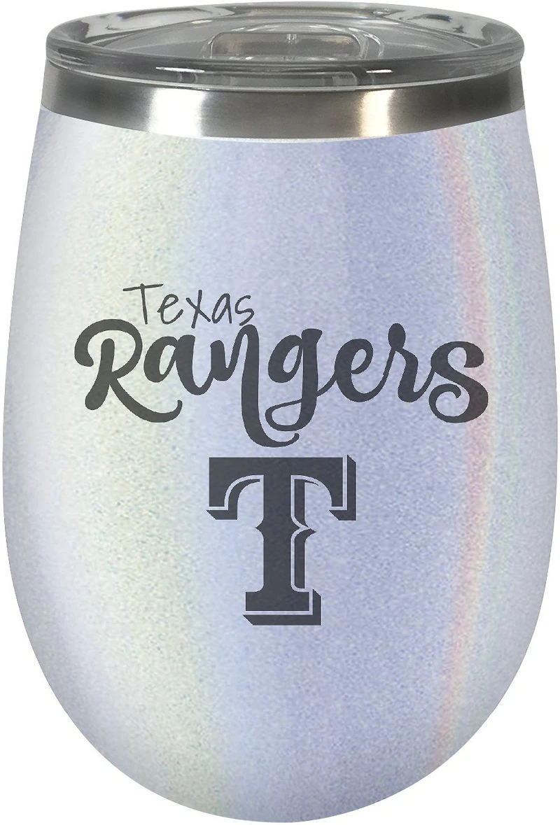 Great American Products Texas Rangers The Diamond Collection 12 oz Opal Wine Tumbler
