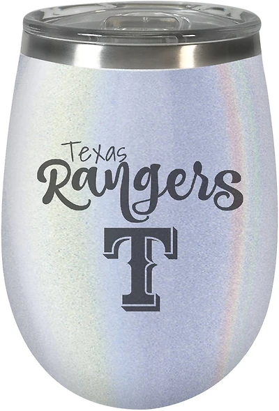 Great American Products Texas Rangers The Diamond Collection 12 oz Opal Wine Tumbler
