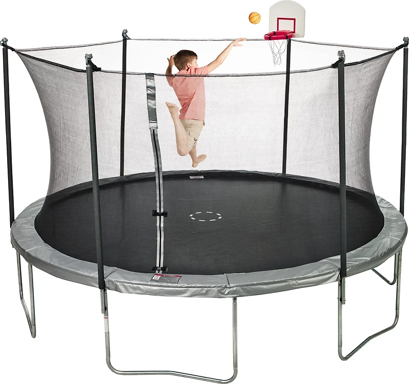 JumpZone 15 ft Trampoline with Enclosure and DunkZone