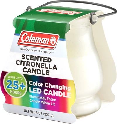 Coleman Outdoor Scented Citronella Color-Changing LED Candle