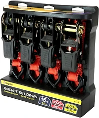 CargoLoc Ratchet Tie Downs 4-Pack