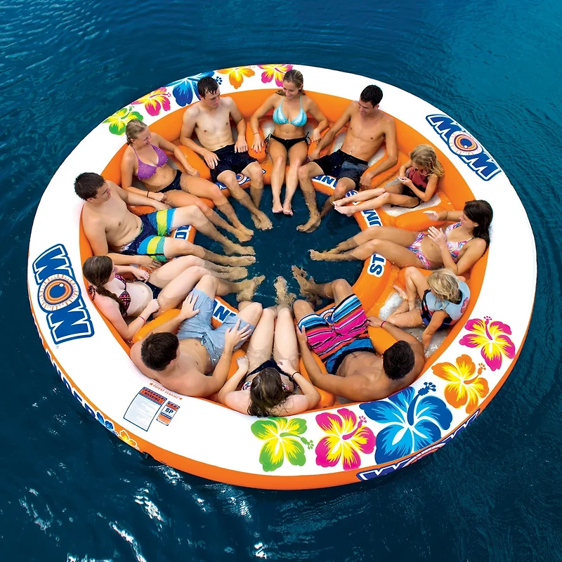 WOW Watersports Stadium Islander 12-Person Inflatable Pool Lounge