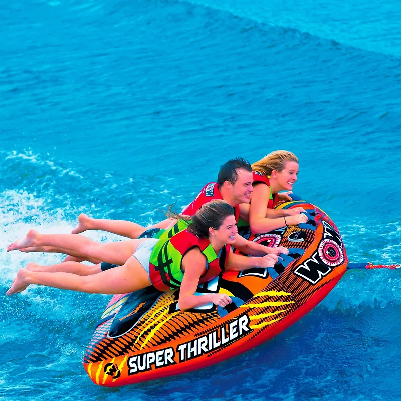 WOW Watersports Super Thriller 3-Person Inflatable Towable Tube