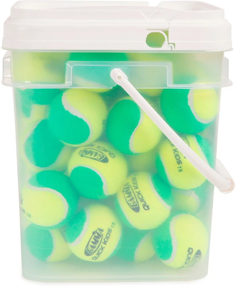 Gamma Quick Kids 78 Youth Tennis Balls Bucket 48-Count