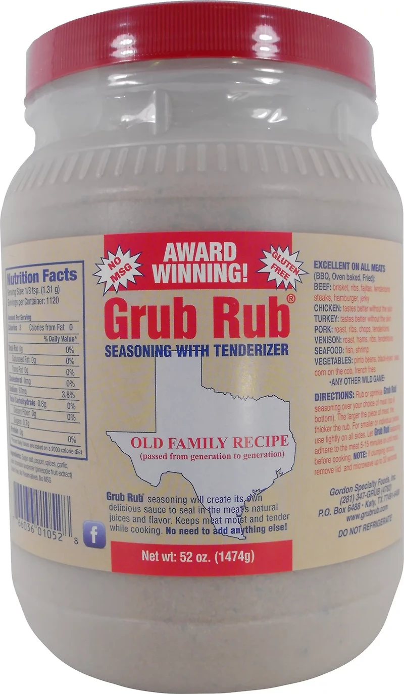 Gordon's Grub Rub 52 oz Jug